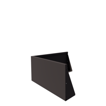 Muro de contenção em aço - Canto externo - 100 x 100 x 50 cm - RAL7016 fosco (cinzento antracite)