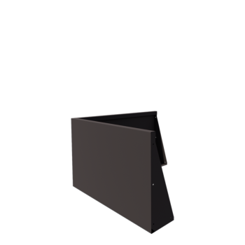 Muro de contenção em aço - Canto externo - 100 x 100 x 60 cm - Outra cor RAL