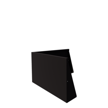 Muro de contenção em aço - Canto externo - 100 x 100 x 60 cm - RAL9005 fosco (preto)