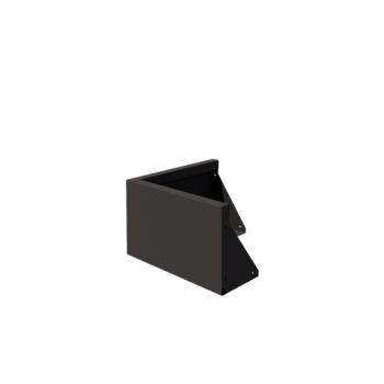 Muro de contenção em aço - Canto externo - 50 x 50 x 30 cm - RAL7016 fosco (cinzento antracite)