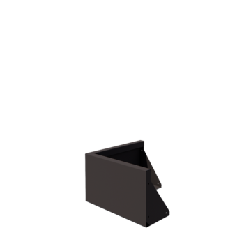 Muro de contenção em aço - Canto externo - 50 x 50 x 30 cm - Outra cor RAL