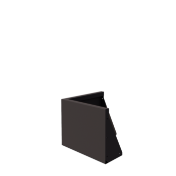 Muro de contenção em aço - Canto externo - 50 x 50 x 40 cm - RAL7016 fosco (cinzento antracite)