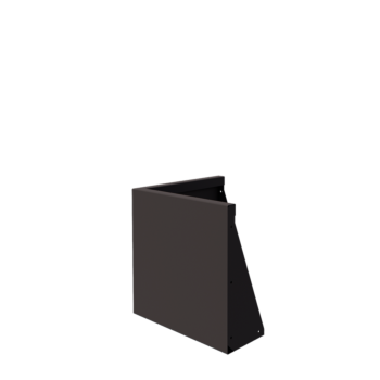 Muro de contenção em aço - Canto externo - 50 x 50 x 50 cm - RAL7016 fosco (cinzento antracite)