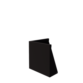 Muro de contenção em aço - Canto externo - 50 x 50 x 50 cm - RAL9005 fosco (preto)