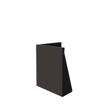 Muro de contenção em aço - Canto externo - 50 x 50 x 60 cm - RAL7016 fosco (cinzento antracite)