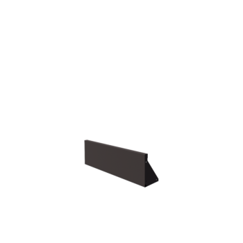 Muro de contenção em aço - Reto - 100 x 30 cm - RAL7016 fosco (cinzento antracite)