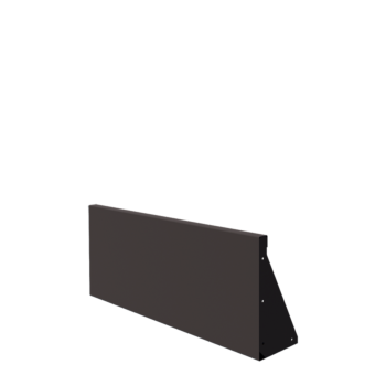 Muro de contenção em aço - Reto - 100 x 40 cm - RAL7016 fosco (cinzento antracite)