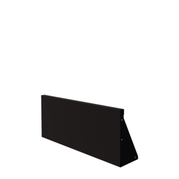 Muro de contenção em aço - Reto - 100 x 40 cm - RAL9005 fosco (preto)