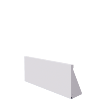 Muro de contenção em aço - Reto - 100 x 40 cm - RAL9010 fosco (branco)