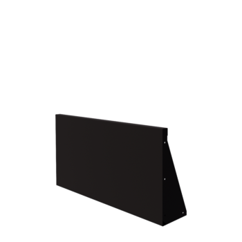 Muro de contenção em aço - Reto - 100 x 50 cm - RAL9005 fosco (preto)
