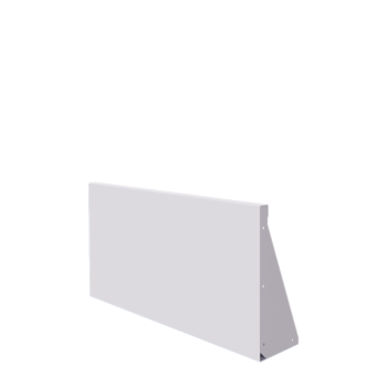 Muro de contenção em aço - Reto - 100 x 50 cm - RAL9010 fosco (branco)