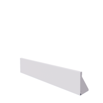 Muro de contenção em aço - Reto - 150 x 30 cm - RAL9010 fosco (branco)