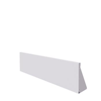 Muro de contenção em aço - Reto - 150 x 40 cm - RAL9010 fosco (branco)