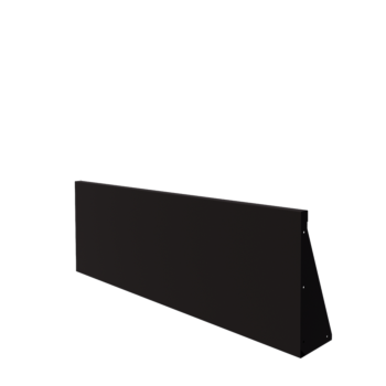Muro de contenção em aço - Reto - 150 x 50 cm - RAL9005 fosco (preto)