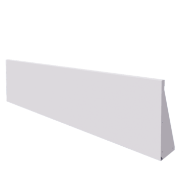 Muro de contenção em aço - Reto - 200 x 50 cm - RAL9010 fosco (branco)