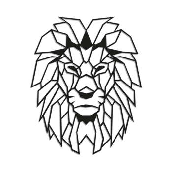 Leão decoração de parede em metal 1.0