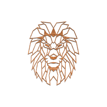 Leão Decoração de paredes em aço corten 1.0