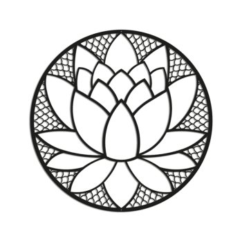 Decoração de parede em metal Flor de lótus