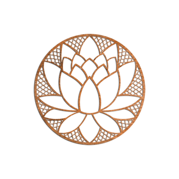 Decoração de paredes em aço corten Flor de lótus