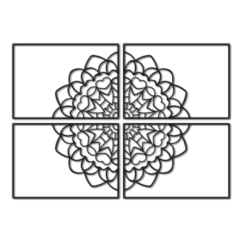 Decoração de parede em metal Mandala *OP=OP
