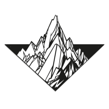 Decoração de parede em metal - Montanha Small - 45,9 x 60 cm Decoração de parede em metal - Montanha Small - 45,9 x 60 cm