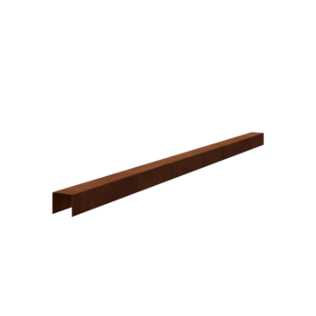 Perfil de sobreposto em aço corten 5 x 5 x 5 cm (comprimento 150 cm)