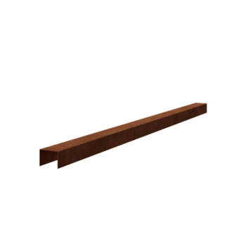 Perfil de sobreposto em aço corten 5 x 6 x 5 cm (comprimento 150 cm)