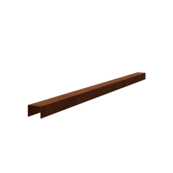 Perfil de encaixe em aço corten - 5 x 6 x 5 cm - 240 cm