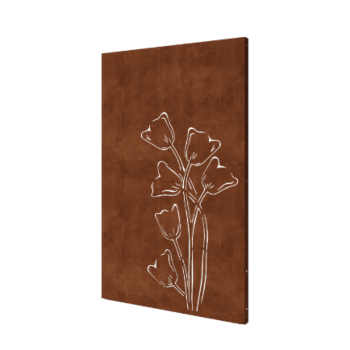 Tulipa assimétrico aço corten 120 x 6 x 190 cm
