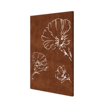 Papoila aço corten 120 x 6 x 190 cm