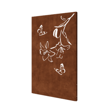 Lírio aço corten 120 x 6 x 190 cm
