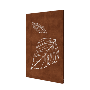 Grandes folhas caducas aço corten 120 x 6 x 190 cm