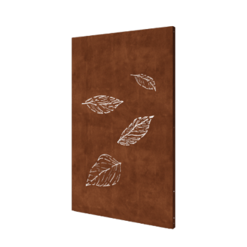Pequenas folhas caducas aço corten 120 x 6 x 190 cm