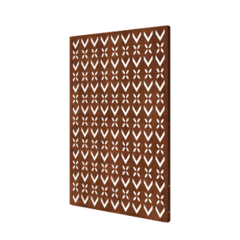 Padrão de telhado composição aço corten 1 120 x 6 x 190 cm