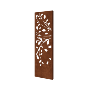 Painel decorativo em aço corten - Árvore - Peça 2 - 60 x 6 x 190 cm