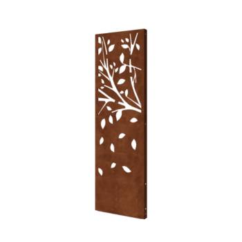 Painel decorativo em aço corten - Árvore - Peça 3 - 60 x 6 x 190 cm
