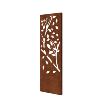 Painel decorativo em aço corten - Árvore - Peça 4 - 60 x 6 x 190 cm