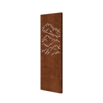Painel decorativo em aço corten - Montanhas 1 - 60 x 6 x 190 cm
