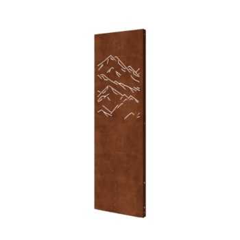 Painel decorativo em aço corten - Montanhas 3 - 60 x 6 x 190 cm