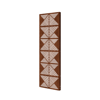 Painel decorativo em aço corten - Linhas 2 - 60 x 6 x 190 cm