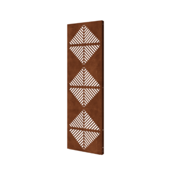 Linhas composição aço corten 4 60 x 6 x 190 cm