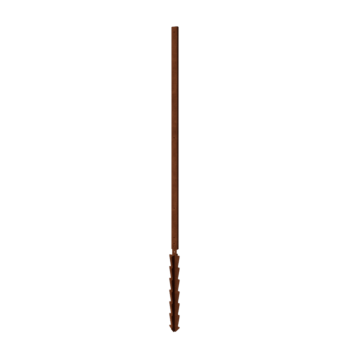 Suporte direito estaca aço corten com 190 x 6 x 3 cm