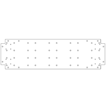Placa de fundo aço galvanizado 30 x 100 cm