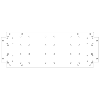 Placa de fundo aço galvanizado 30 x 80 cm