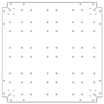 Placa de fundo aço galvanizado 80 x 80 cm