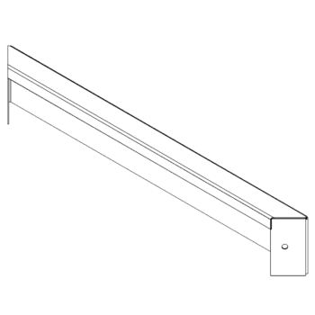 Floreira em aço - Painel - 10 x 60 cm - RAL7016 fosco (cinzento antracite)
