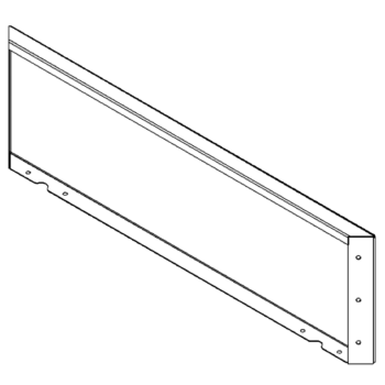 Floreira em aço - Painel - 30 x 100 cm - RAL7016 fosco (cinzento antracite)