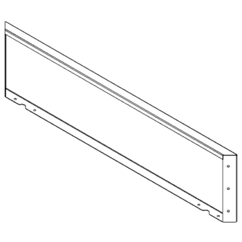 Floreira em aço - Painel - 30 x 120 cm - RAL7016 fosco (cinzento antracite)