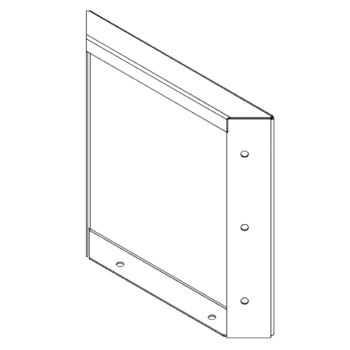 Floreira em aço - Painel - 30 x 30 cm - RAL7016 fosco (cinzento antracite)