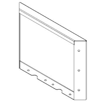 Floreira em aço - Painel - 30 x 40 cm - RAL7016 fosco (cinzento antracite)